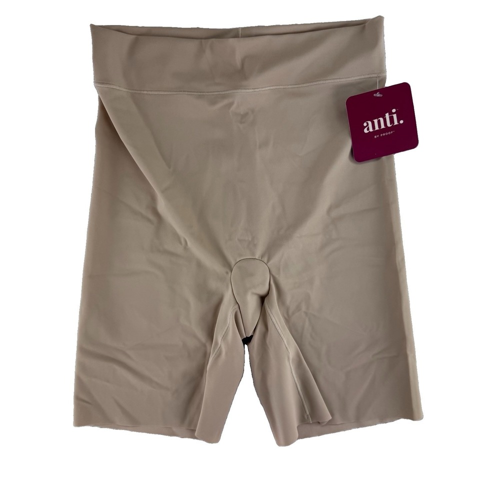 Anti X Proof High Waist Smoothing Slip Shorts Size Small Oatmeal Tan